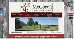 Desktop Screenshot of mccordsfencing.com